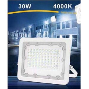 Trade Shop - Led Fluter 30W Ultra Slim Weiß Außenlicht 6500K 4000K Trade Shop - Led Fluter 30W Ultra Slim Weiß Außenlicht 6500K 4000K