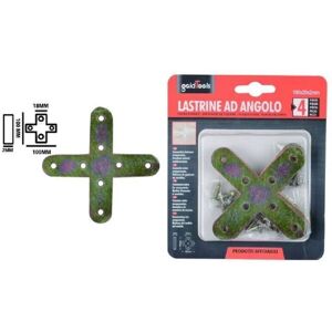 Trade Shop Juego de Placas de Esquina - 4pcs - 100x20x2mm - Refuerzo de Muebles Trade Shop Juego de Placas de Esquina - 4pcs - 100x20x2mm - Refuerzo de Muebles