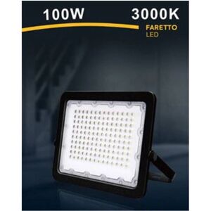 Trade Shop - Faro Led 100w Fluter Ultra Slim Außen Schwarz Ip65 - LED Flutlicht Trade Shop - Faro Led 100w Fluter Ultra Slim Außen Schwarz Ip65 - LED Flutlicht
