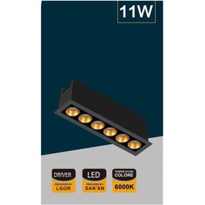 Trade Shop - Rechteckiger LED Einbauspot - 11W - Modern - Schwarz - 6000K Trade Shop - Rechteckiger LED Einbauspot - 11W - Modern - Schwarz - 6000K