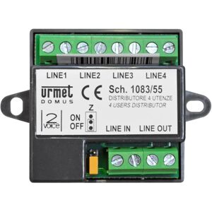 Urmet 1083/55 Video Distributor - 4 Outputs, Black Urmet 1083/55 Video Distributor - 4 Outputs, Black