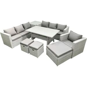 Fimous - 8-Piece Outdoor Rattan Sofa Set Fimous - 8-Piece Outdoor Rattan Sofa Set
