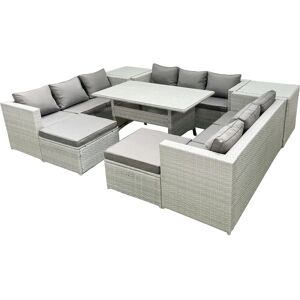 Fimous - Rattan Set - Rectangular - 11-Seater - Outdoor Set Fimous - Rattan Set - Rectangular - 11-Seater - Outdoor Set