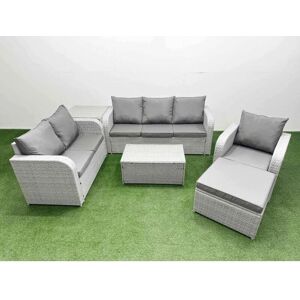 Fimous - Patio PE Wicker 7 Seater - Outdoor Furniture Set Fimous - Patio PE Wicker 7 Seater - Outdoor Furniture Set