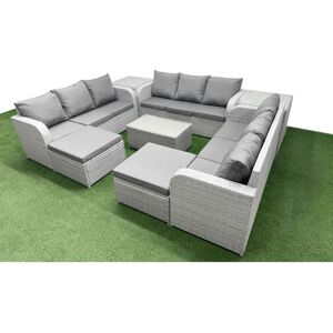 Fimous - PE Rattan Lounge Sofa Set - 11 Seater - Outdoor Set Fimous - PE Rattan Lounge Sofa Set - 11 Seater - Outdoor Set
