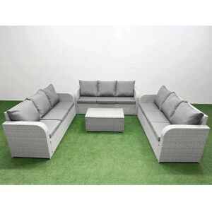 Fimous - PE Rattan Lounge Sofa Set 9 Seater - Garden Set Fimous - PE Rattan Lounge Sofa Set 9 Seater - Garden Set