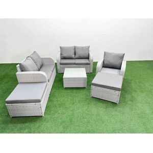 Fimous - Poly Rattan - Reclining Chair - Garden Furniture Set Fimous - Poly Rattan - Reclining Chair - Garden Furniture Set