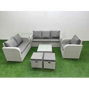 Fimous - Patio PE Wicker 8 Seater - Outdoor Furniture Set Fimous - Patio PE Wicker 8 Seater - Outdoor Furniture Set