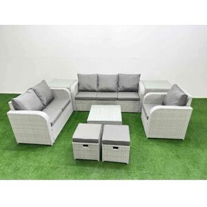 Fimous - Patio PE Wicker 8 Seater - Outdoor - Sofa - Garden Fimous - Patio PE Wicker 8 Seater - Outdoor - Sofa - Garden