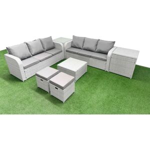 Fimous - 8 Seater Sofa Set - Wicker - Outdoor Furniture Set Fimous - 8 Seater Sofa Set - Wicker - Outdoor Furniture Set