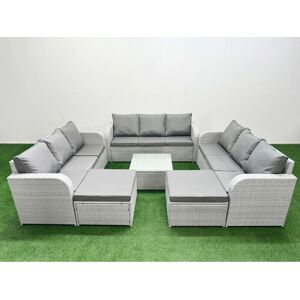 Fimous - PE Rattan Lounge Sofa Set - 11 Seater - Garden set Fimous - PE Rattan Lounge Sofa Set - 11 Seater - Garden set