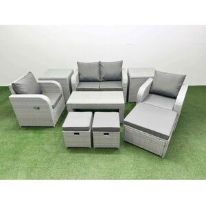 Fimous - Sofa Set - Light Grey - Garden Furniture Set Fimous - Sofa Set - Light Grey - Garden Furniture Set