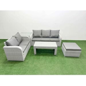 Fimous - 6 Seater PE Rattan Sofa Set - PE Rattan - Garden Fimous - 6 Seater PE Rattan Sofa Set - PE Rattan - Garden