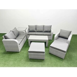 Fimous - Patio PE Wicker 8 Seater - Reclining - Outdoor Set Fimous - Patio PE Wicker 8 Seater - Reclining - Outdoor Set