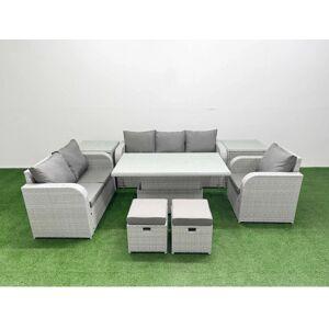 Fimous - Patio PE Wicker 8 Seater - Outdoor Rattan Fimous - Patio PE Wicker 8 Seater - Outdoor Rattan