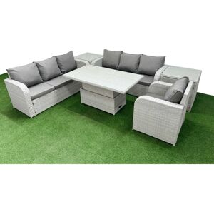 Fimous - 7 Seater Poly Rattan - Adjustable - Garden Set Fimous - 7 Seater Poly Rattan - Adjustable - Garden Set