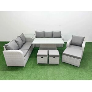 Fimous 10-Seater Rattan - Adjustable - Outdoor Dining Set Fimous 10-Seater Rattan - Adjustable - Outdoor Dining Set
