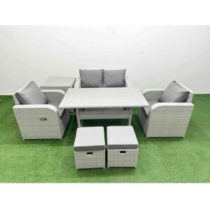 Fimous - Light Grey PE Wicker - Garden furniture set Fimous - Light Grey PE Wicker - Garden furniture set