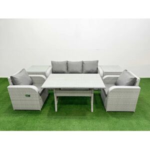 Fimous - Recta - PE Rattan - Light Grey - Garden furniture set Fimous - Recta - PE Rattan - Light Grey - Garden furniture set