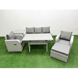 Fimous - Recta - Rattan - Light Grey - Garden Furniture Set Fimous - Recta - Rattan - Light Grey - Garden Furniture Set