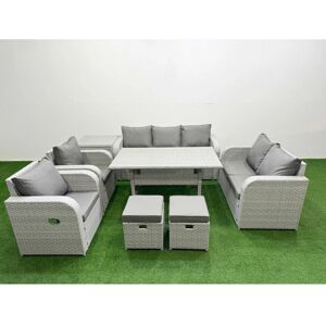 Fimous - PE Rattan Set - Grey - 2 Seater Sofa - Garden set Fimous - PE Rattan Set - Grey - 2 Seater Sofa - Garden set