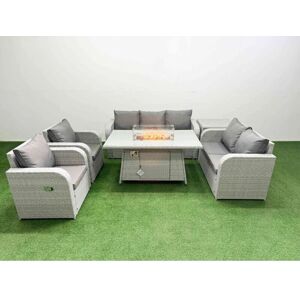 Fimous PE Rattan Garden Furniture Set - Reclining Chair - Double Love Seat Fimous PE Rattan Garden Furniture Set - Reclining Chair - Double Love Seat