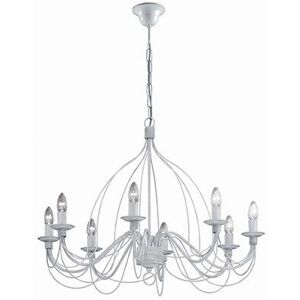 Ideal Lux Corte 8 Light Chandelier - Vintage White - Ceiling Light Ideal Lux Corte 8 Light Chandelier - Vintage White - Ceiling Light