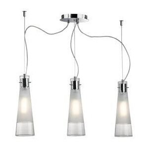 Ideal Lux KUKY Chrome Ceiling Light - 3-Light Pendant, E27, 180W Ideal Lux KUKY Chrome Ceiling Light - 3-Light Pendant, E27, 180W