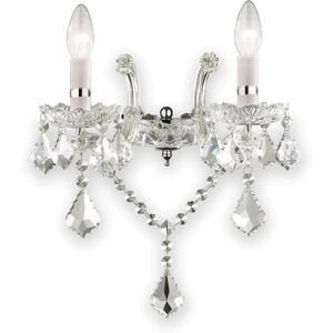 Ideal Lux Florian Twin Wall Light - Chrome Candle Wall Light - Indoor Lighting Ideal Lux Florian Twin Wall Light - Chrome Candle Wall Light - Indoor Lighting