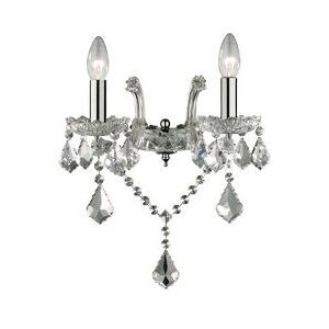 Ideal Lux Florian Twin Wall Light - Chrome Candle Wall Light - Indoor Lighting Ideal Lux Florian Twin Wall Light - Chrome Candle Wall Light - Indoor Lighting