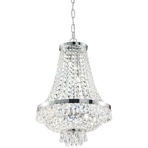 The Italian Collection Caesar 9 Light Ceiling Chandelier - Polished Chrome & Crystal - 45cm The Italian Collection Caesar 9 Light Ceiling Chandelier - Polished Chrome & Crystal - 45cm