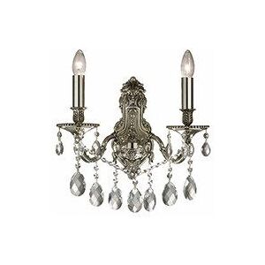 Ideal Lux GIOCONDA AP2 - 2-Light Silver Wall Light with Crystals Ideal Lux GIOCONDA AP2 - 2-Light Silver Wall Light with Crystals