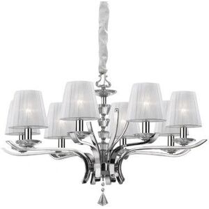 Ideal Lux PEGASO SP8 Ceiling Lighting - 8-Light Chrome White Ideal Lux PEGASO SP8 Ceiling Lighting - 8-Light Chrome White