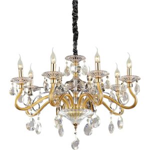 Ideal Lux Negresco - 8 Light Chandelier Gold Finish, E14 Ideal Lux Negresco - 8 Light Chandelier Gold Finish, E14