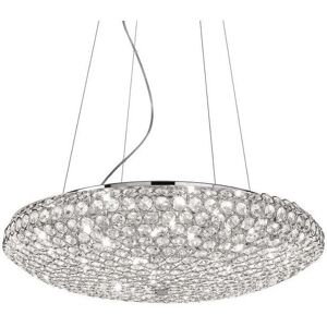 Ideal Lux KING Ceiling Light - 12 Light Chrome & Crystal Chandelier Ideal Lux KING Ceiling Light - 12 Light Chrome & Crystal Chandelier