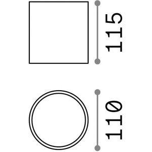 Ideal Lux Gun - 1 Light Outdoor Surface Mount Aluminium Ceiling Downlight - IP44 Ideal Lux Gun - 1 Light Outdoor Surface Mount Aluminium Ceiling Downlight - IP44