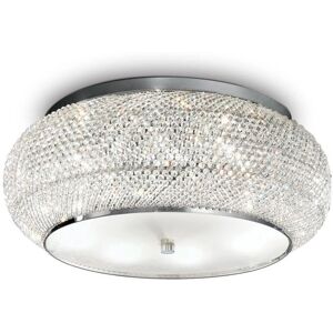Ideal Lux Pasha 10-Light Chrome Crystal Ceiling Light - Ceiling Light Ideal Lux Pasha 10-Light Chrome Crystal Ceiling Light - Ceiling Light