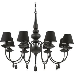 Ideal Lux Blanche 8 Light Multi Arm Chandelier - Black - Ceiling Light Ideal Lux Blanche 8 Light Multi Arm Chandelier - Black - Ceiling Light