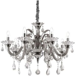 The Italian Collection Colossal 8 Light Chandelier - Chrome & Clear - Modern Decor The Italian Collection Colossal 8 Light Chandelier - Chrome & Clear - Modern Decor