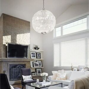 Ideal Lux Luxor 8-Light Chrome Ceiling Pendant Crystal Ideal Lux Luxor 8-Light Chrome Ceiling Pendant Crystal