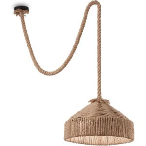 Ideal Lux Cana - Suspension de plafond en corde de chanvre naturel - Lampe suspendue - Publicité Ideal Lux Cana - Suspension de plafond en corde de chanvre naturel - Lampe suspendue - Publicité