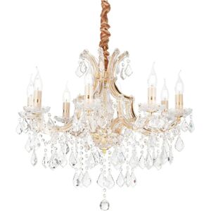 Italian Collection Noleon 8 Light Gold Crystal Chandelier Italian Collection Noleon 8 Light Gold Crystal Chandelier
