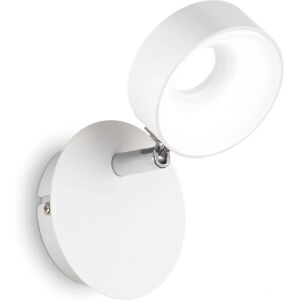 Ideal Lux Oby LED Wall Spotlight - White & Chrome - Wall Light Ideal Lux Oby LED Wall Spotlight - White & Chrome - Wall Light