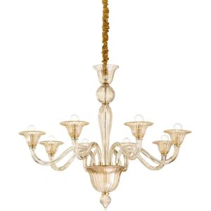 Ideal Lux Brigitta Amber 8 Light Pendant - Chandelier Ideal Lux Brigitta Amber 8 Light Pendant - Chandelier