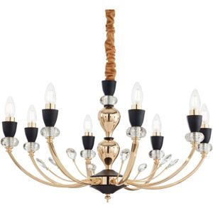 The Italian Collection Vanity 8 Light Chandelier - Gold & Black The Italian Collection Vanity 8 Light Chandelier - Gold & Black