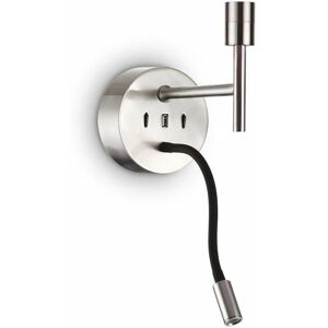 Ideal Lux Set Up 2 Light LED Wall Fitting with Adjustable Reading & USB - Wall Light Ideal Lux Set Up 2 Light LED Wall Fitting with Adjustable Reading & USB - Wall Light