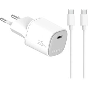 Celly UPTC1USBC25WCTC - Snelle Oplader voor Apparaten Celly UPTC1USBC25WCTC - Snelle Oplader voor Apparaten