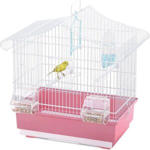 Imac Jaula Pájaros Ava - Blanco-Rosa 42x26x42 cm - Aves pequeñas Imac Jaula Pájaros Ava - Blanco-Rosa 42x26x42 cm - Aves pequeñas