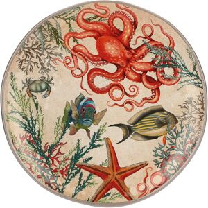 Rose & Tulipani Zeedieren Melamine Rond Dienblad 42cm Rose & Tulipani Zeedieren Melamine Rond Dienblad 42cm