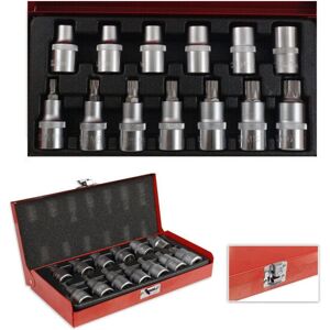 Trade Shop - Set 13 Pz Punte Torx in Custodia Alluminio - Utensili manuali Trade Shop - Set 13 Pz Punte Torx in Custodia Alluminio - Utensili manuali